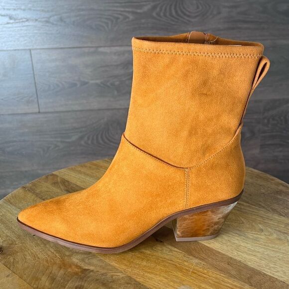 Franco Sarto Sammie Faux Suede Ankle Bootie in Whiskey Tan. Size 7. NWT! - Picture 4 of 16
